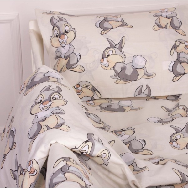 Фото - Комплект постельного белья детский MirSon Бязь 20-0022 Rabbit Gray 110х140 (2200010265101)